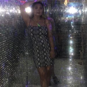 Snake Print Bodycon Dress
